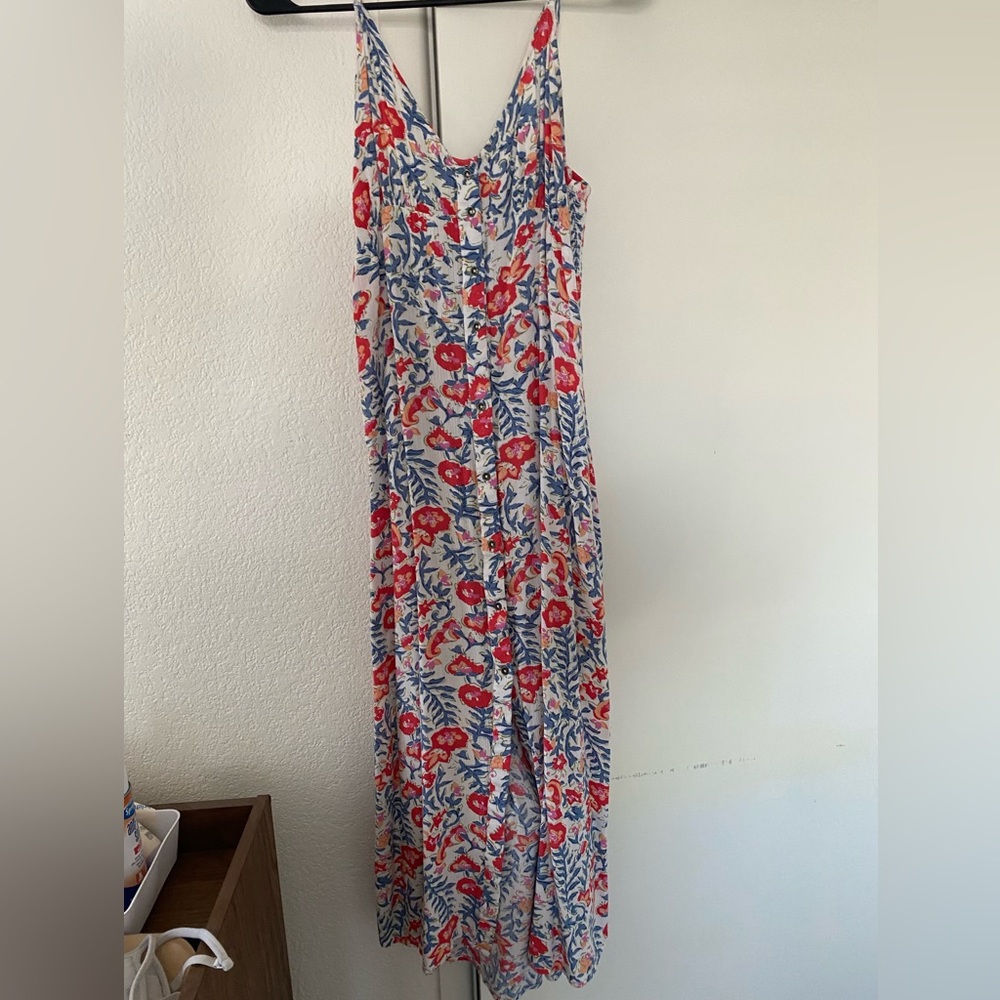 Billabong Floral Midi Dress, Medium, Adjustable Straps, Worn Once